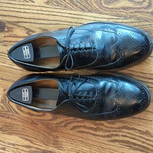 Men's black leather classic wingtip brogue US11 ½